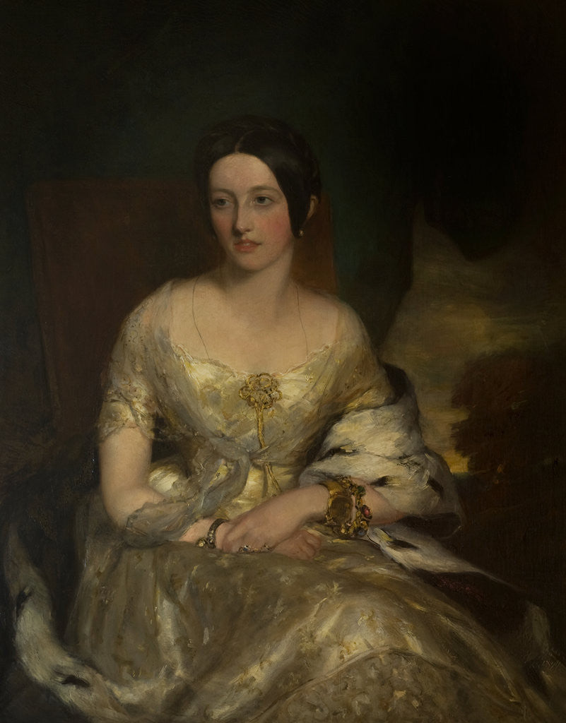 Detail of Lady Susan Hamilton (d.1891), Daughter of Alexander, 10th Duke of Hamilton by Francis Grant