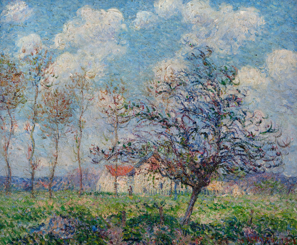 Detail of Printemps a Vaudreuil, 1909 by Gustave Loiseau