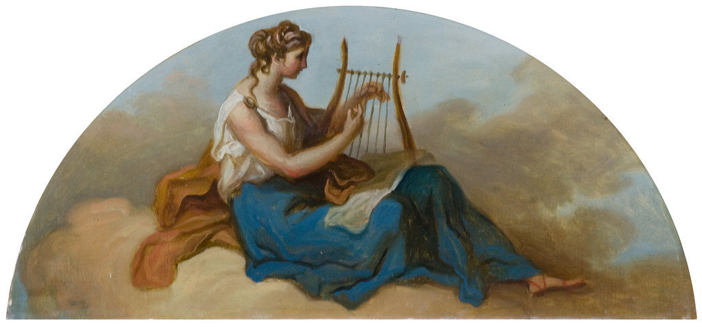 Detail of Female Figure with a Lyre by unknown