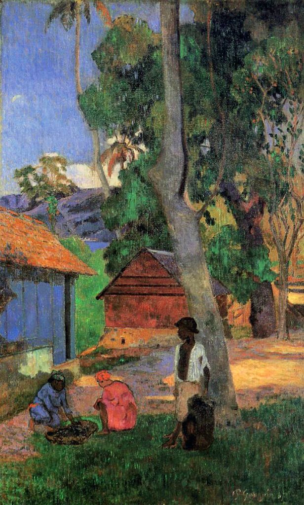 Detail of Huts in Martinique, 1887 by Paul Gauguin