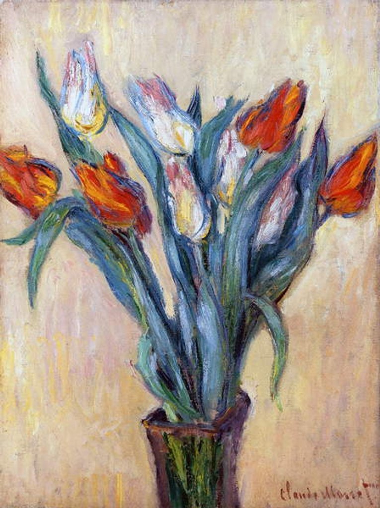 Detail of Tulips, 1885 by Claude Monet