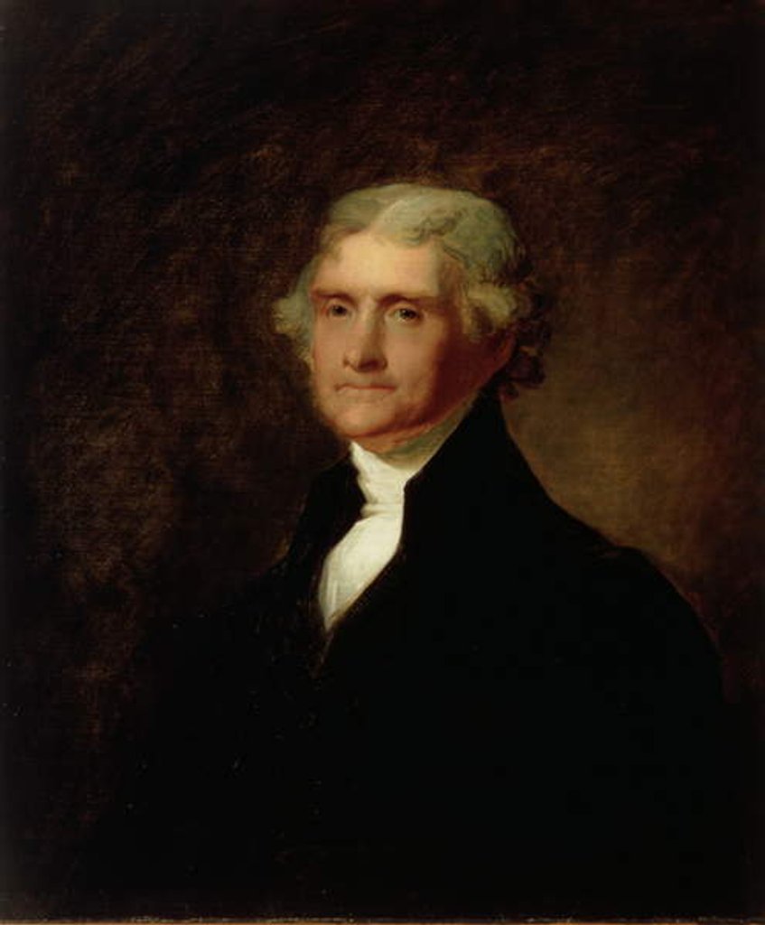 Detail of Portrait of Thomas Jefferson, c.1835 by Asher Brown Durand