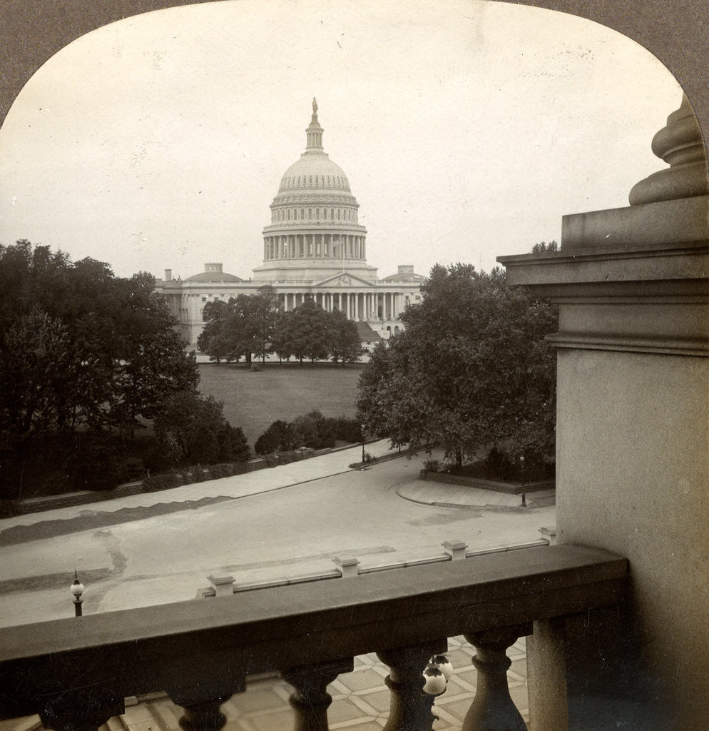 Detail of Our beautiful Capitol building from the Congressional Library, Washington, D.C., USA by Anonymous