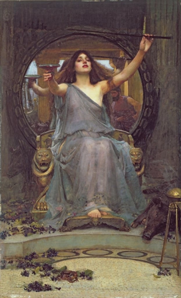 Detail of Circe offering the cup to Ulysses, 1891 by John William Waterhouse
