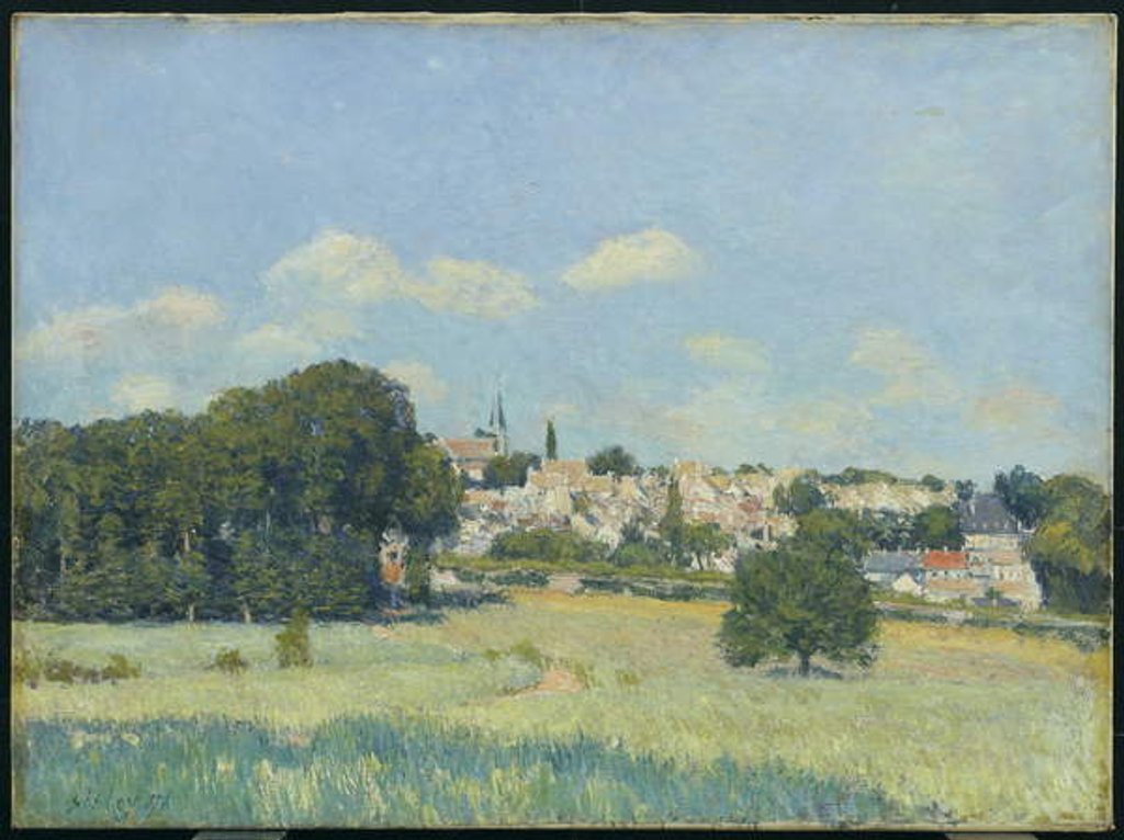 Detail of Vue de Marly-le-Roi, effet de soleil, or View of Marly-le-Roi: Sunlight, 1876 by Alfred Sisley