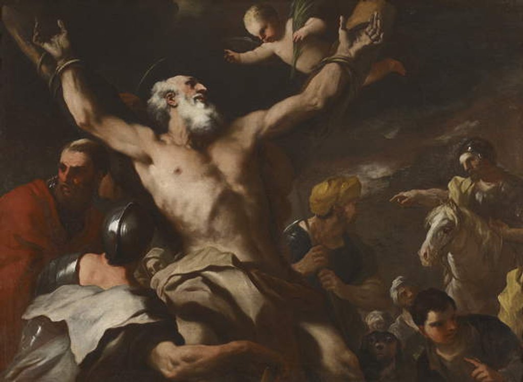 Detail of The Crucifixion of Saint Andrew, c.1660 by Luca Giordano