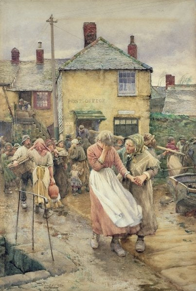 Detail of Among the Missing, 1884 by Walter Langley