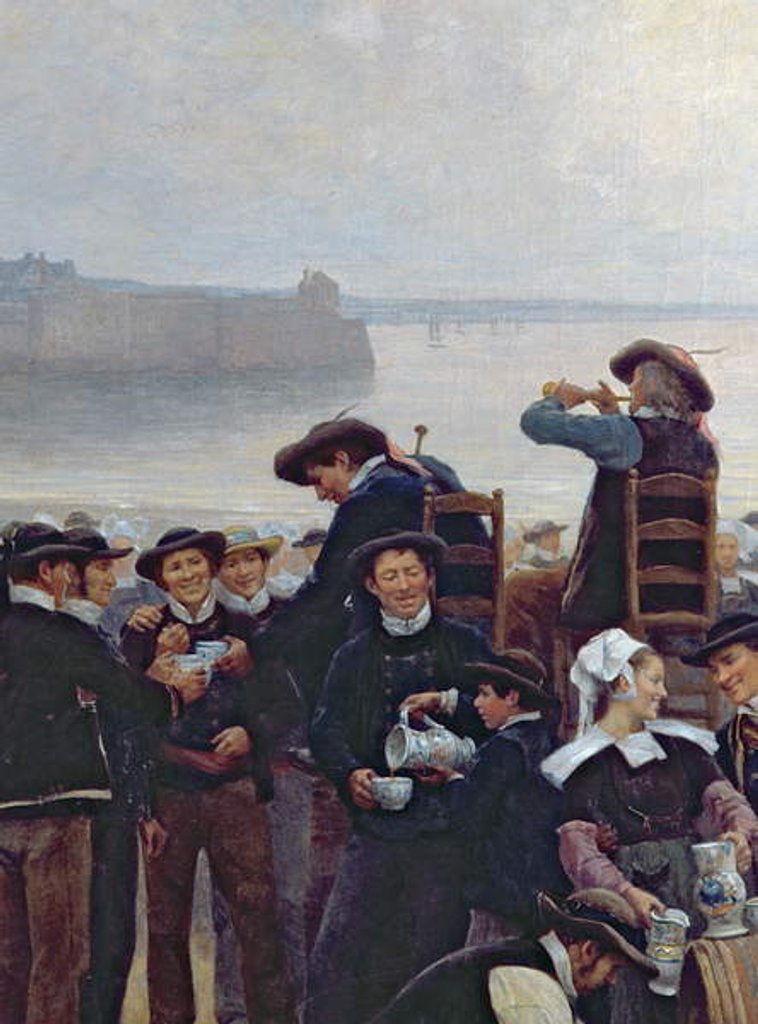 Detail of The Pardon in Brittany by Theophile Louis Deyrolle