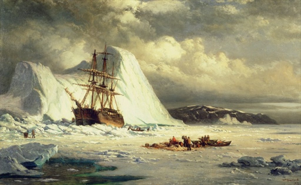 Detail of Icebound Ship, c.1880 by William Bradford