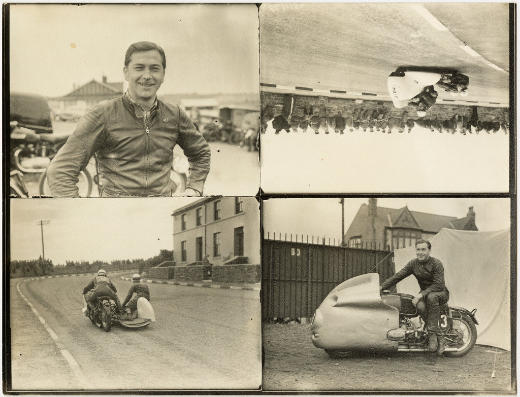 Detail of TT (Tourist Trophy) sidecar at Birchleigh Terrace, Onchan by T.M. Badger