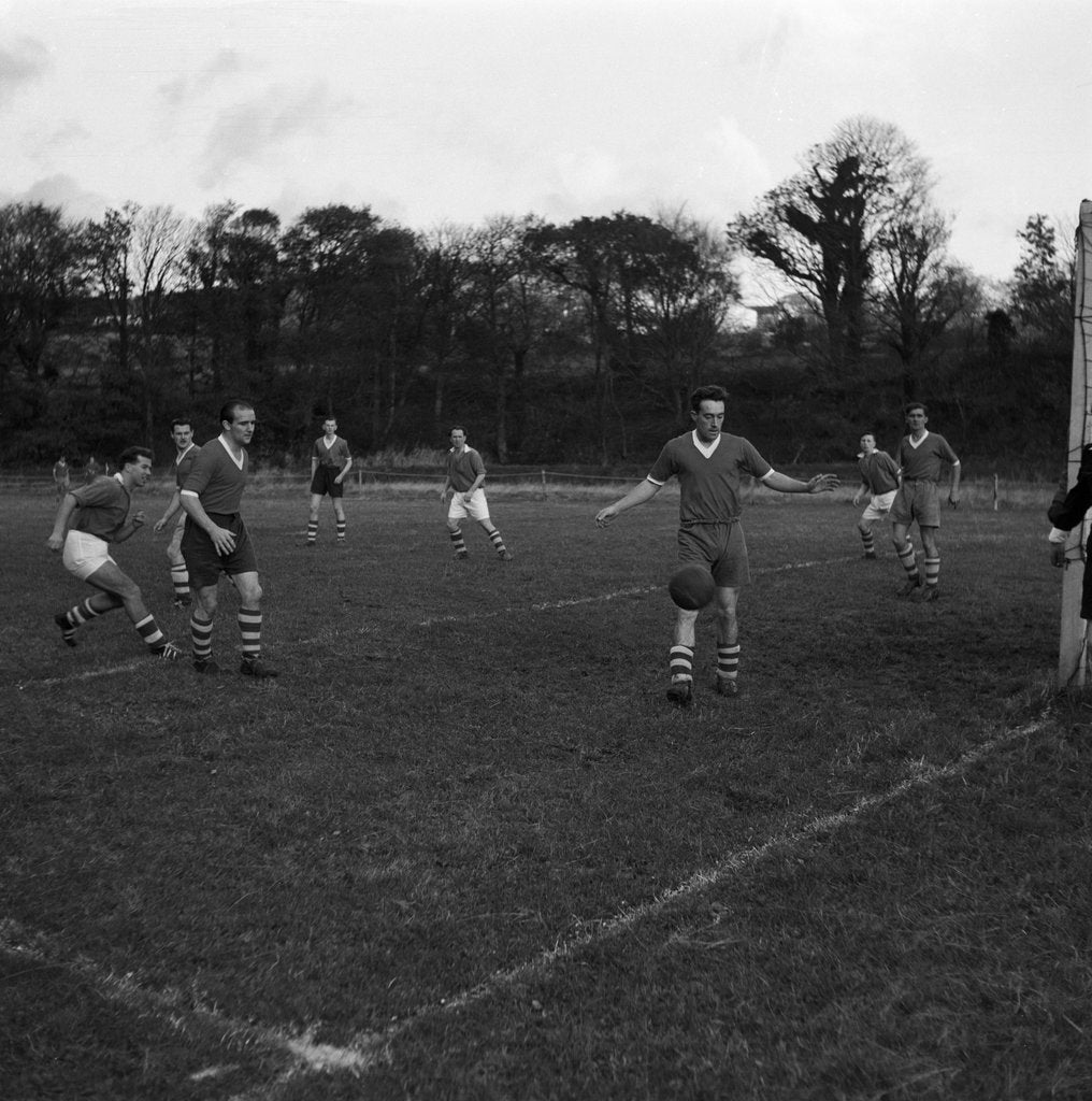 Detail of Braddan vs Castletown, men's football match by Manx Press Pictures