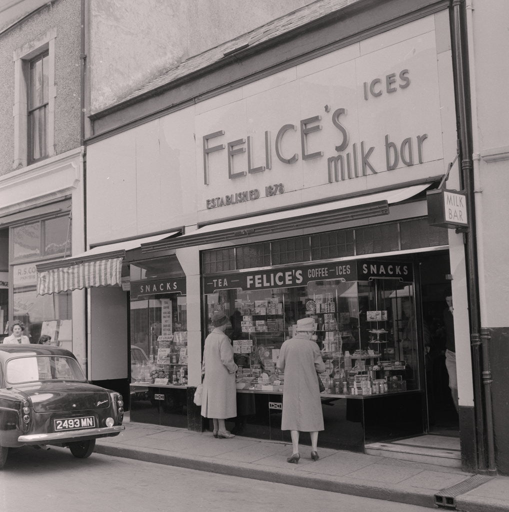 Detail of Felice's milk bar by Manx Press Pictures