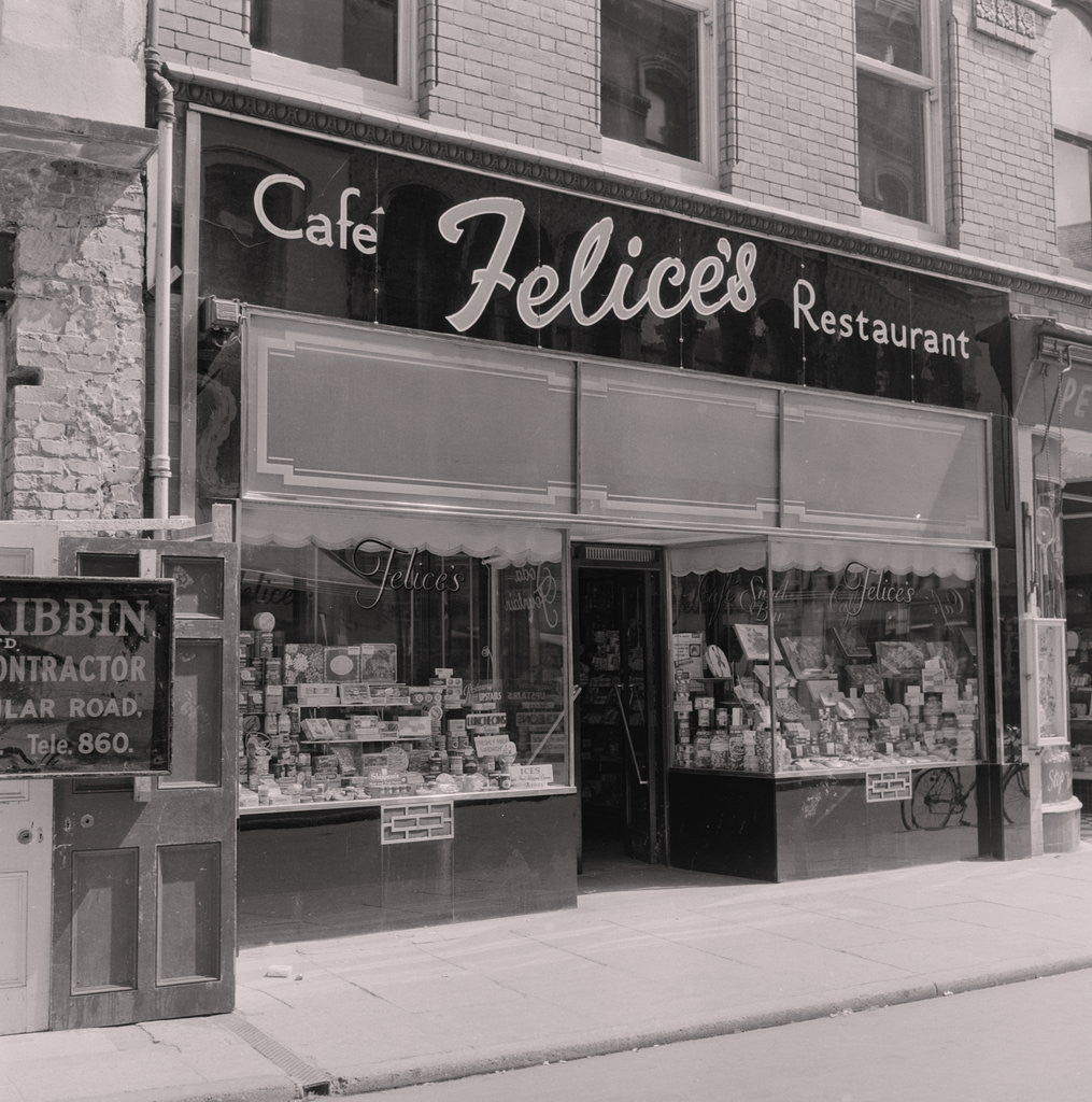 Detail of Felice's café and restaurant by Manx Press Pictures