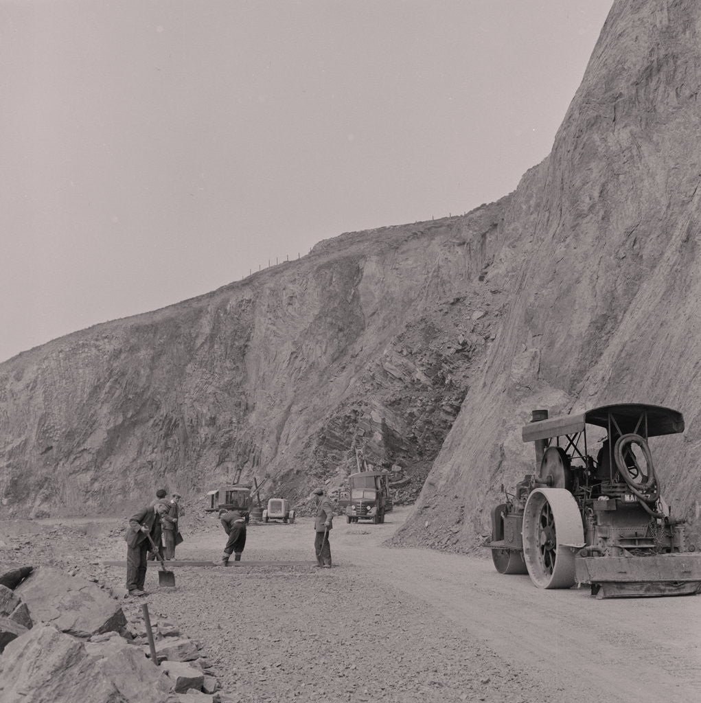 Detail of Marine Drive blasting operations by Manx Press Pictures