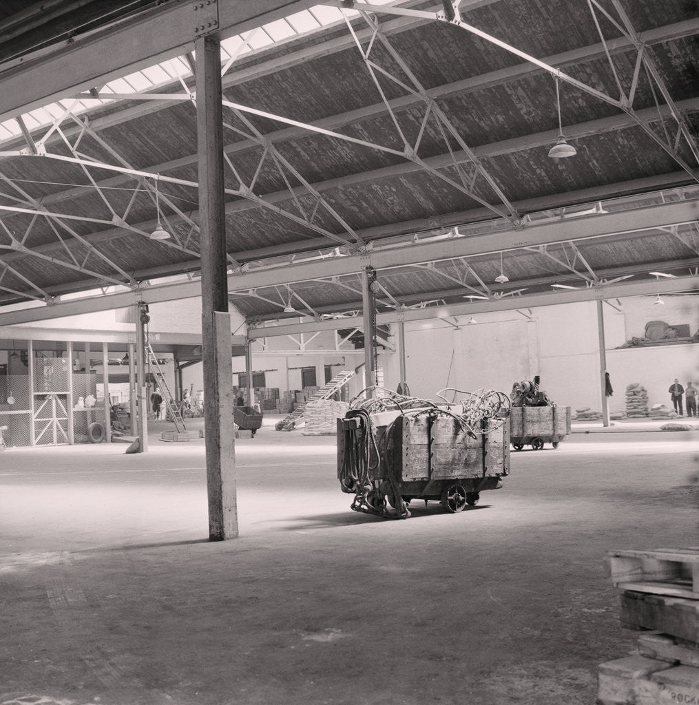 Detail of Empty Isle of Man Steam Packet Company warehouses during the 1966 Seamen's Strike, which saw the TT postponed till September that year by Manx Press Pictures