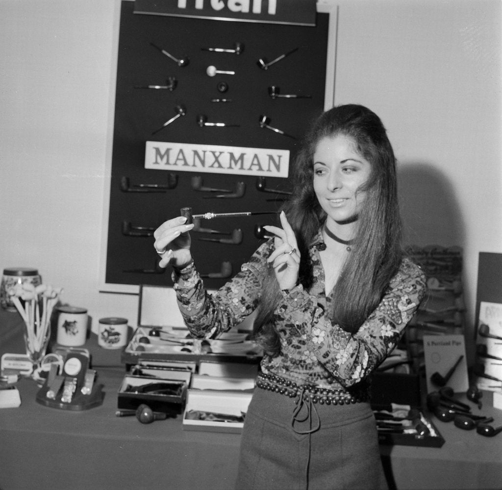 Detail of 'Pipe smoking woman', Isle of Man by Manx Press Pictures