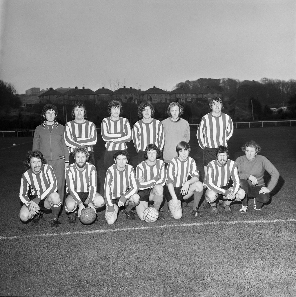 Detail of Men's football Cup Final, New Year's Day, Isle of Man by Manx Press Pictures