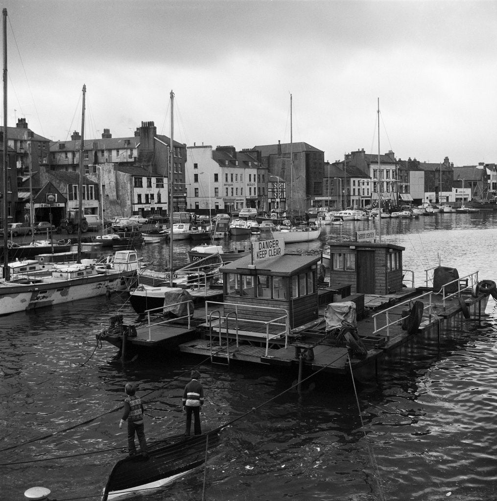 Detail of High tide, Douglas harbour by Manx Press Pictures