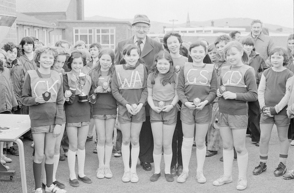 Detail of Girls netball competition, Peel School by Manx Press Pictures