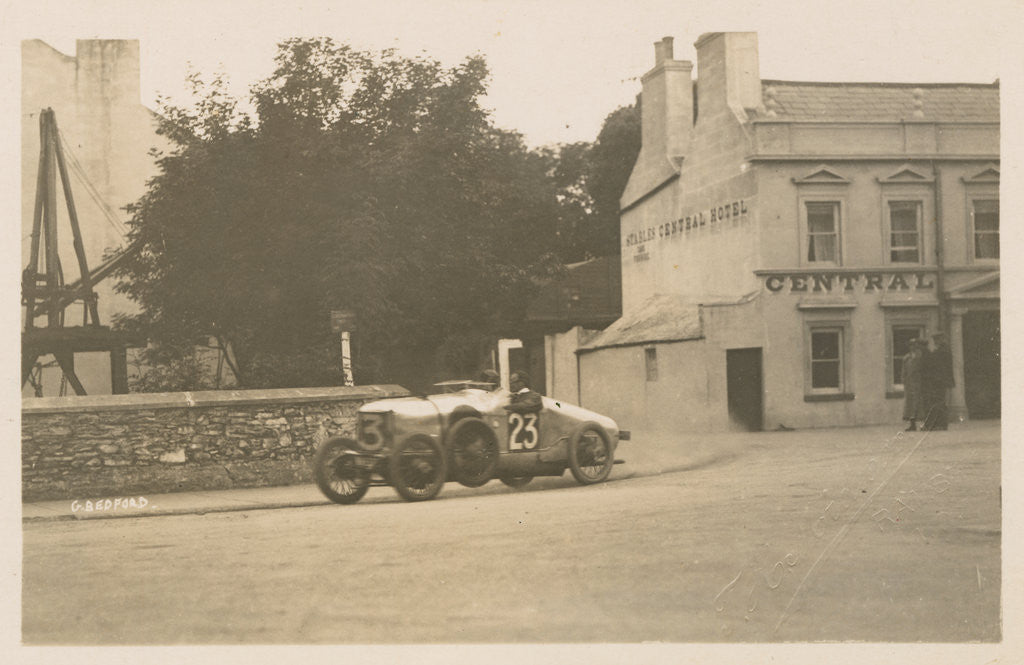 Detail of Hillman motorcar, 1922 Tourist Trophy motorcar race by Anonymous