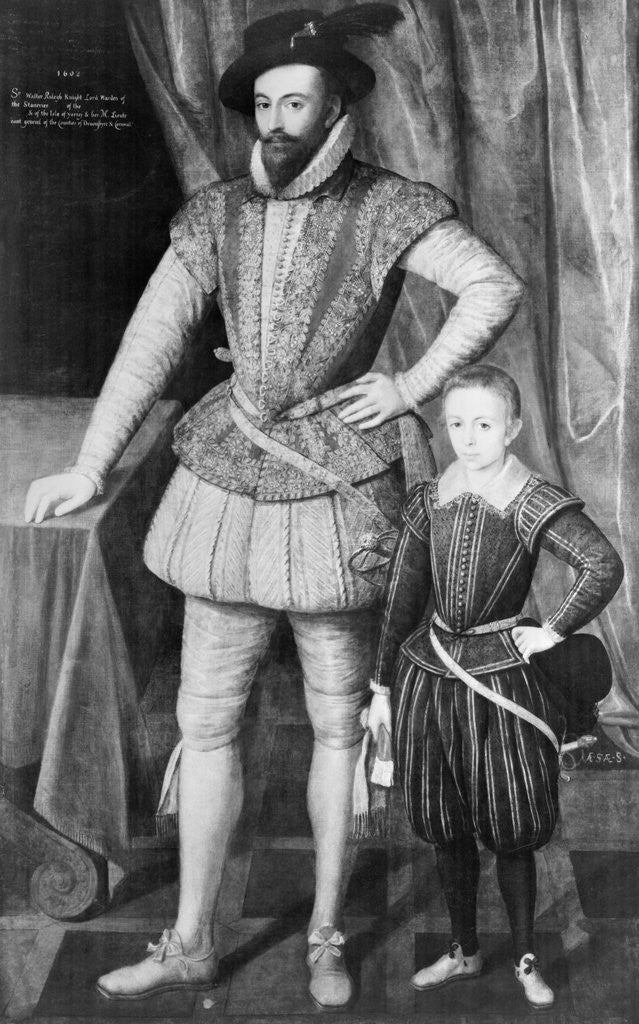 Detail of Portrait of Sir Walter Raleigh and His Son by Corbis