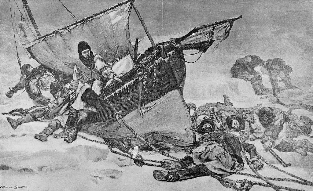 Detail of Boat with Corpses of Franklin Expedition by Corbis