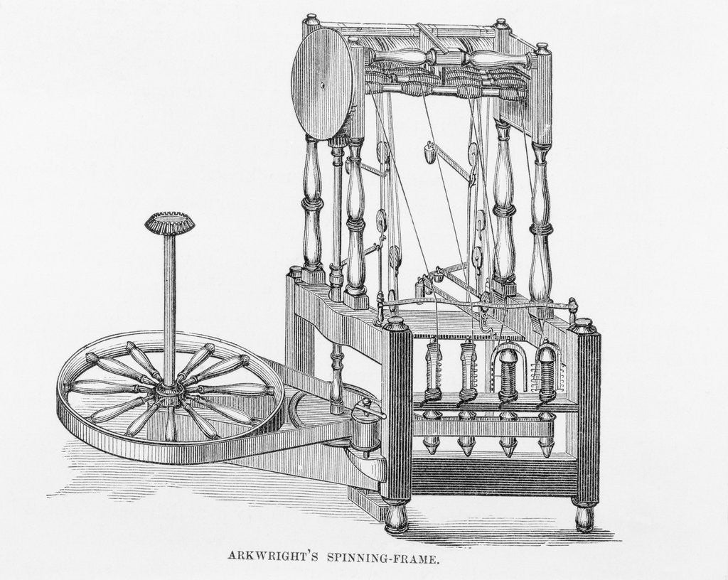 Detail of Arkwright's Spinning Frame by Corbis