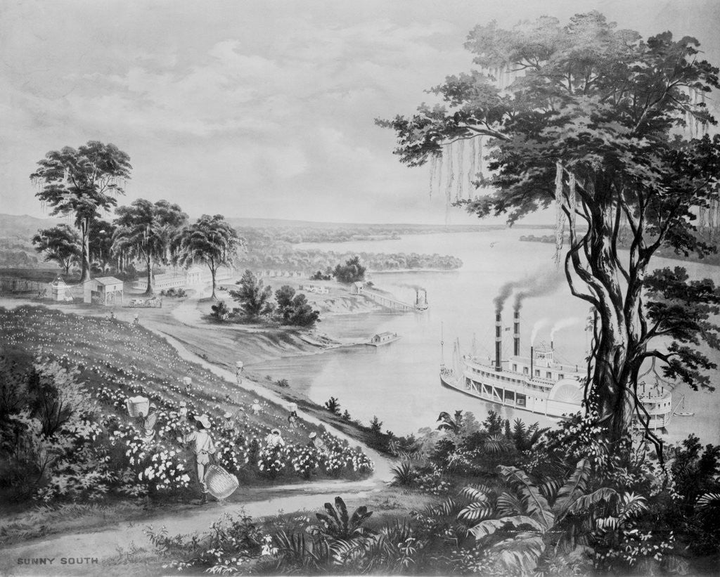 Detail of Southern Plantation Scene by Corbis