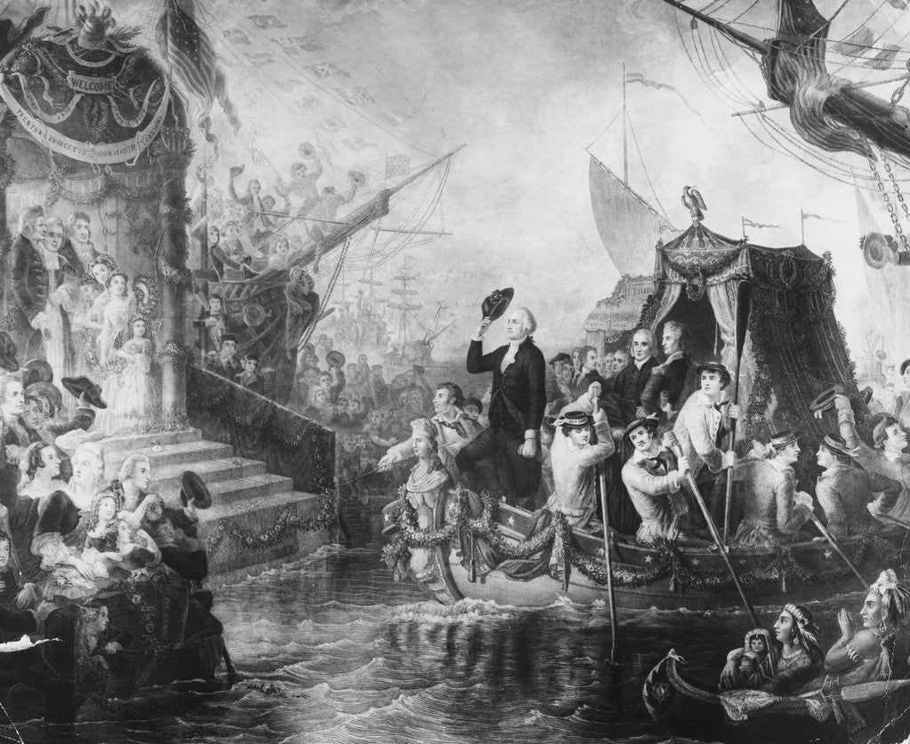 Detail of George Washington Arriving for his Inauguration by Corbis