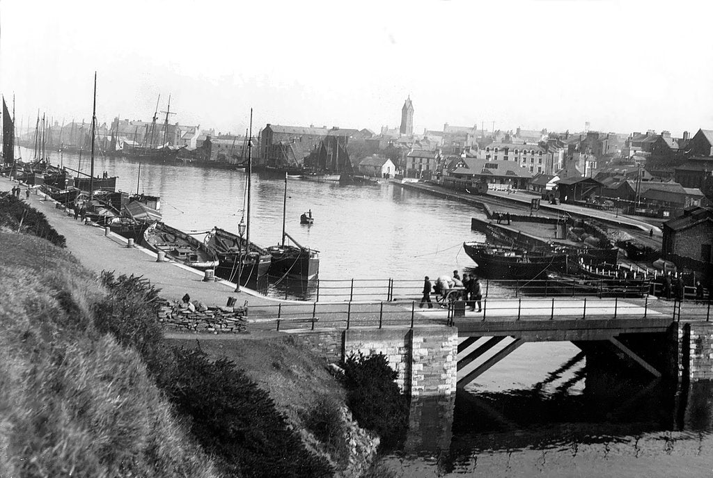 Detail of Road Bridge, Peel Harbour, Isle of Man by George Bellett Cowen