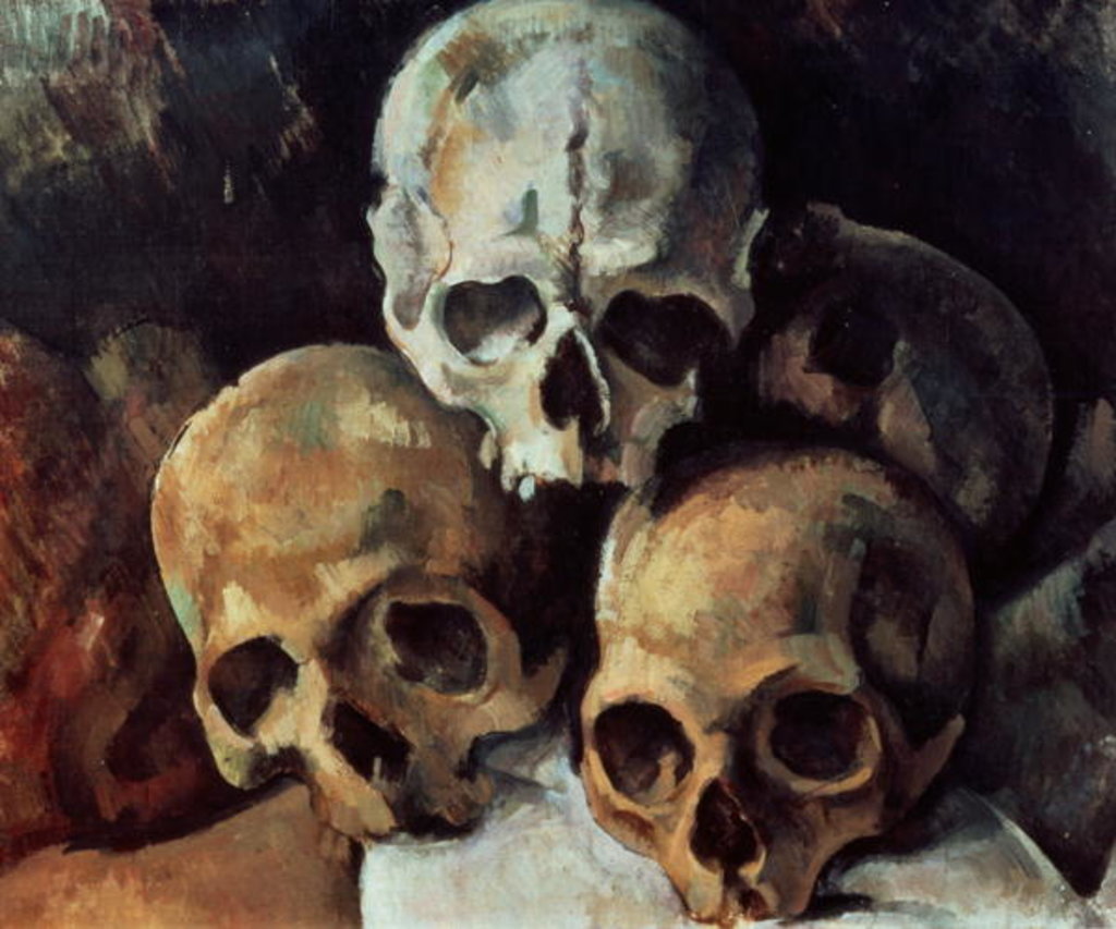 Detail of Pyramid of skulls, 1898-1900 by Paul Cezanne