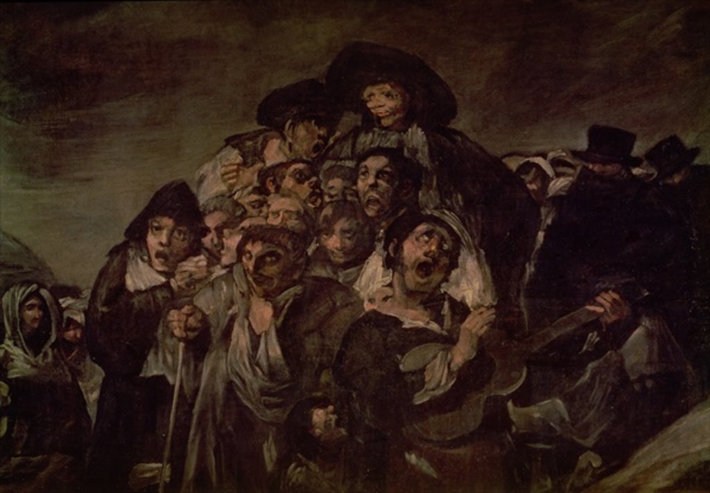 Detail of Pilgrimage to the Pool of San Isidro, detail, 1821 by Francisco Jose de Goya y Lucientes