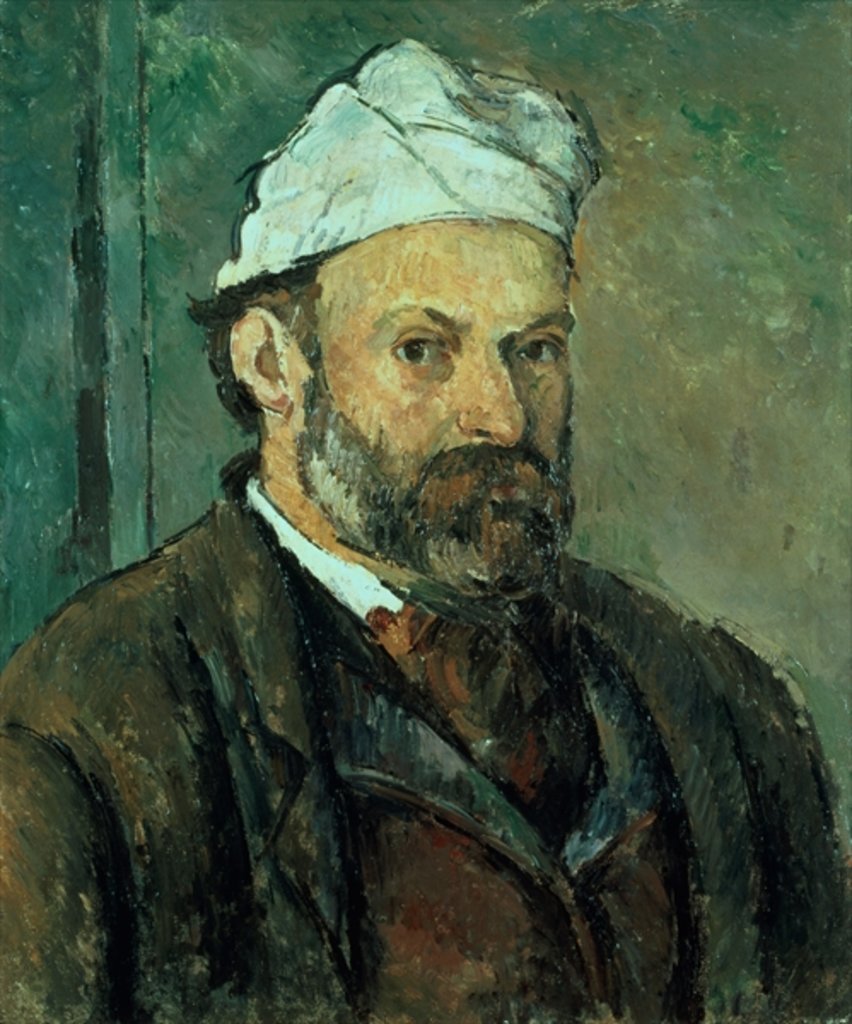 Detail of Self portrait, 1875-77 by Paul Cezanne