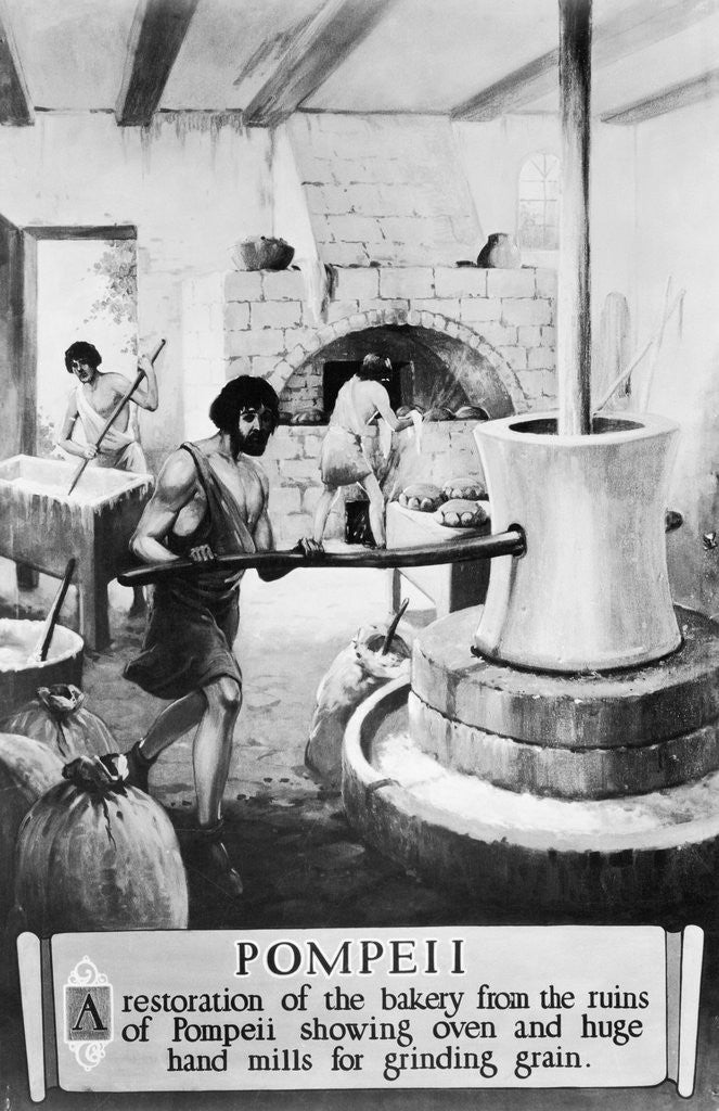 Detail of Ancient Roman Bakery by Corbis