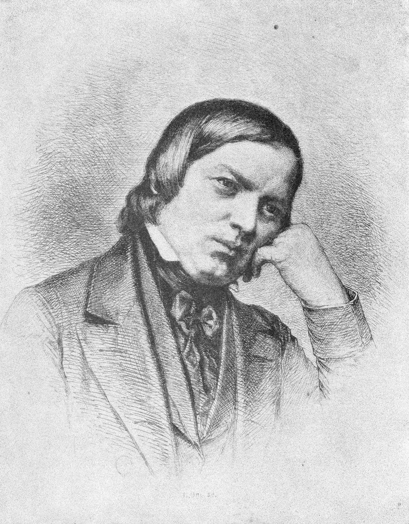 Detail of Portrait of German Composer Robert Schumann by Corbis