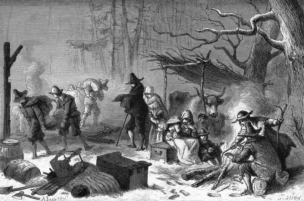 Detail of English Settlers in America by Corbis