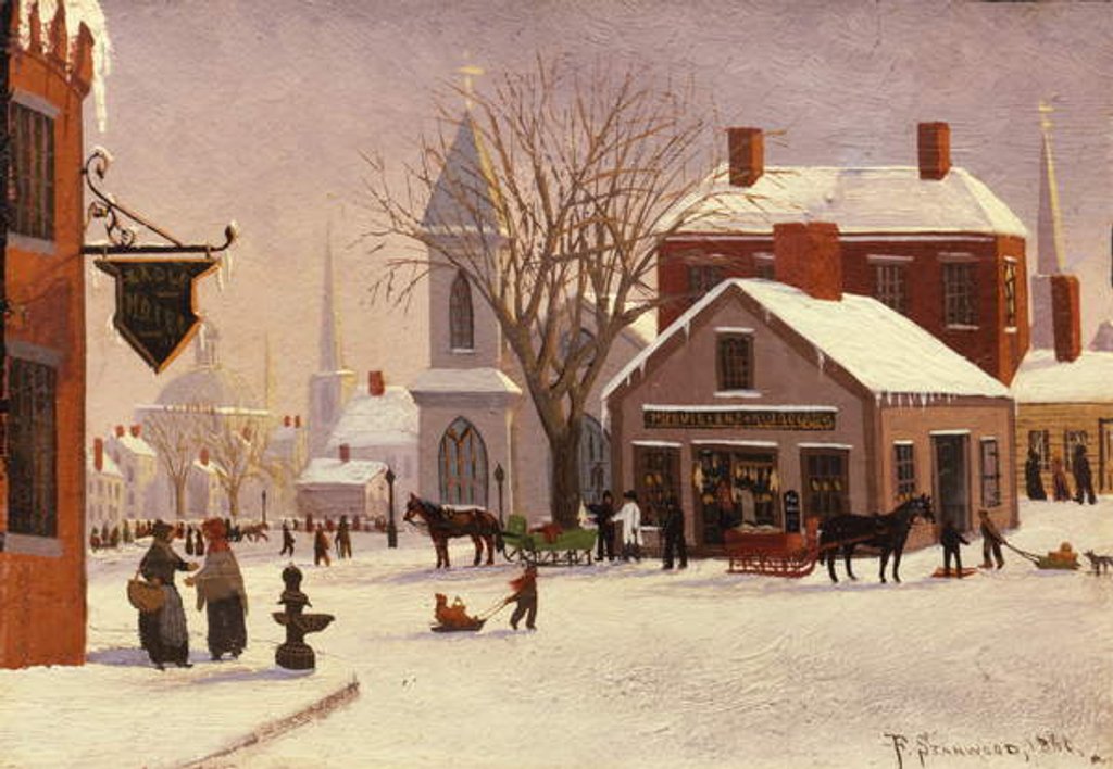 Detail of Christmas in Connecticut, 1880 by Franklin Stanwood