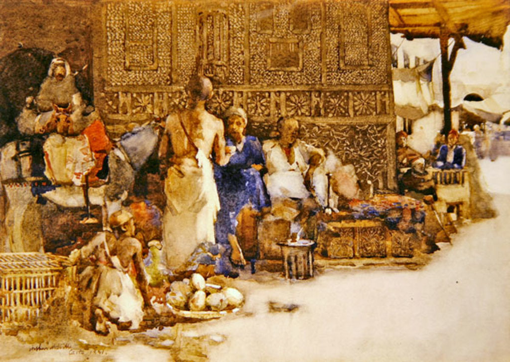 Detail of A Cairo Coffee Stall, 1881 by Arthur Melville