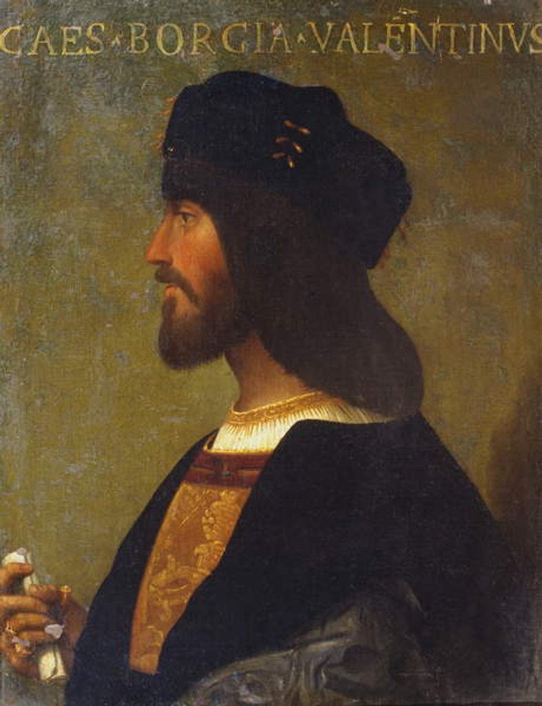 Detail of Portrait of Cesare Borgia by Italian School