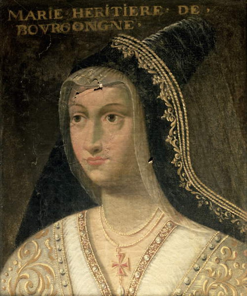 Detail of Marie, Duchess of Burgundy by French School