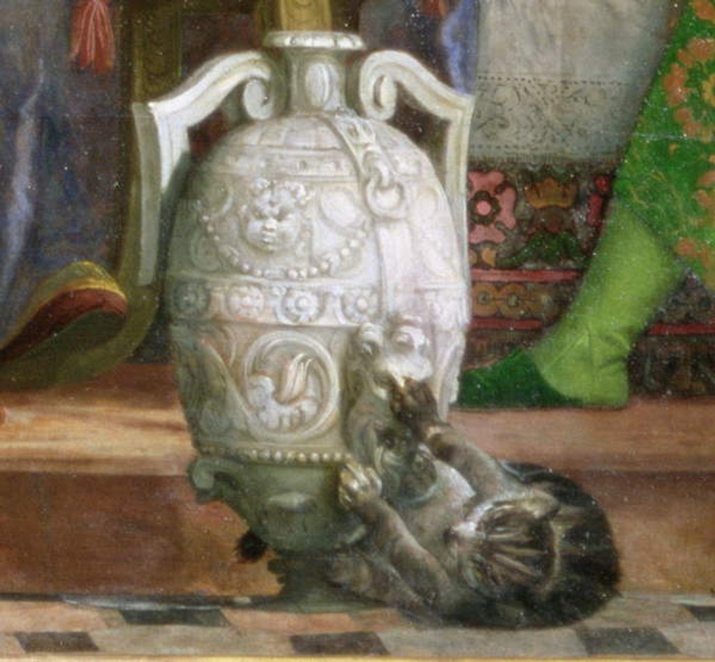 Detail of Cat and vase by Veronese