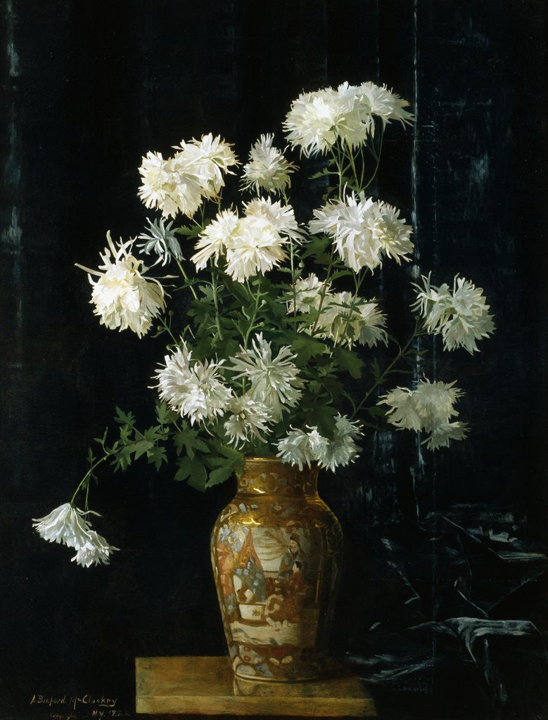 Detail of Chrysanthemums in an Oriental Vase by Alberta Binford McCloskey