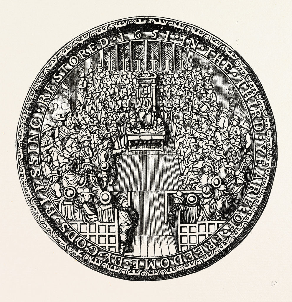 Detail of Great Seal Commonwealth, representing House Commons, London by Anonymous