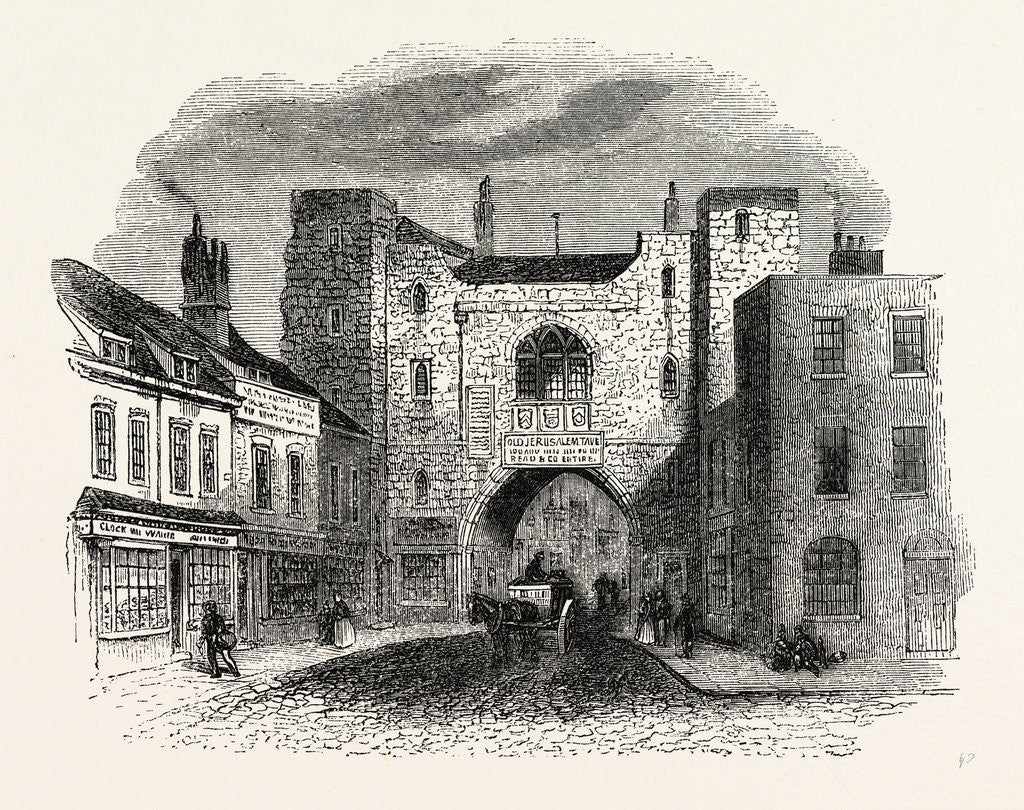 Detail of St. John's Gate, Clerkenwell, 1841, London by Anonymous