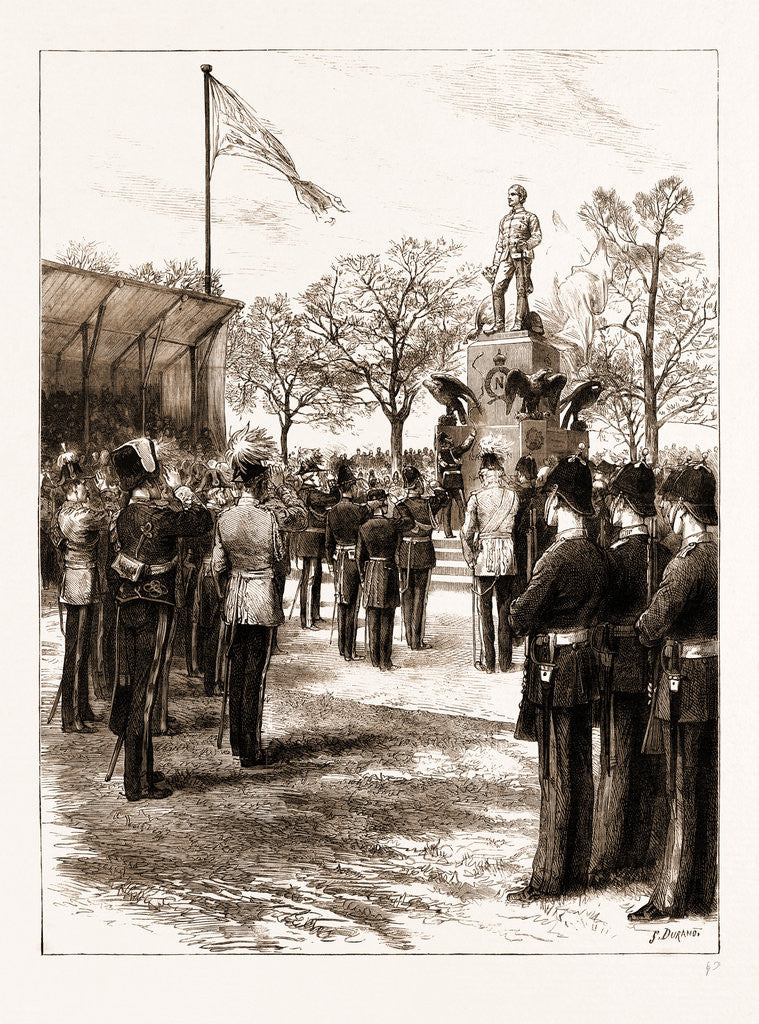 Detail of The Prince Of Wales Unveiling Count Gleichen's Statue Of The Prince Imperial In The Grounds Of The Royal Military Academy At Woolwich, UK by Anonymous