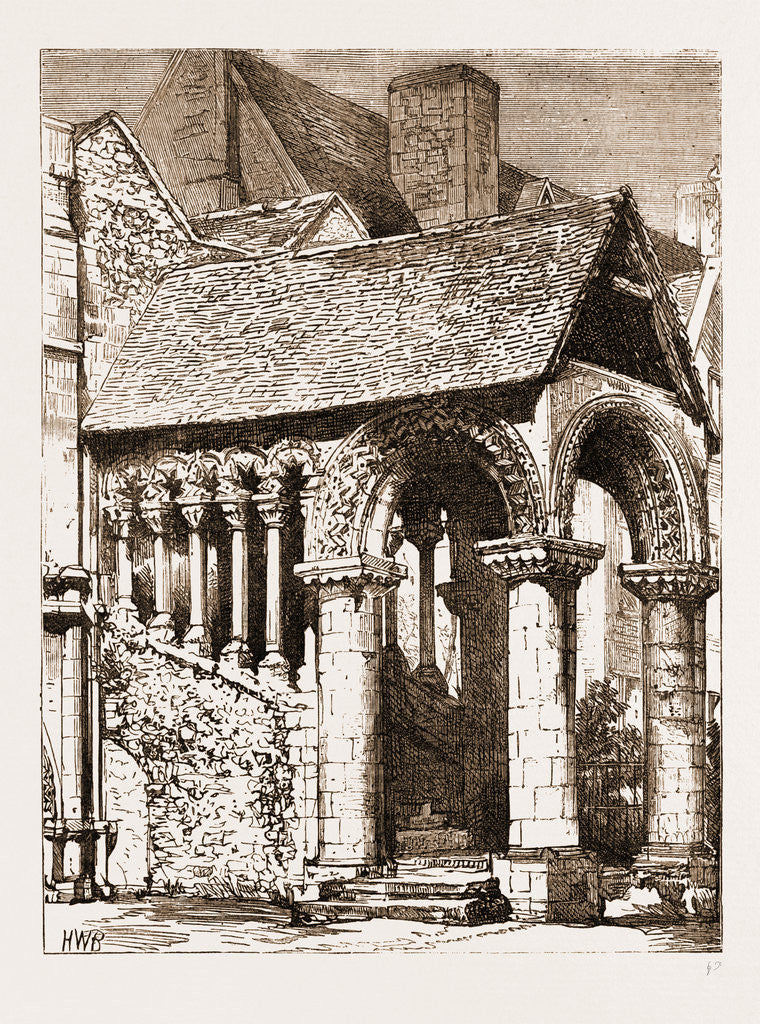 Detail of Norman Staircase In The Conventual Buildings, Canterbury by Anonymous