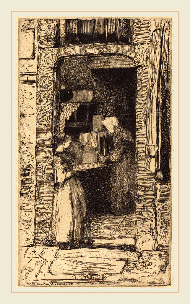 Detail of La Marchande de Moutarde, 1858 by James McNeill Whistler