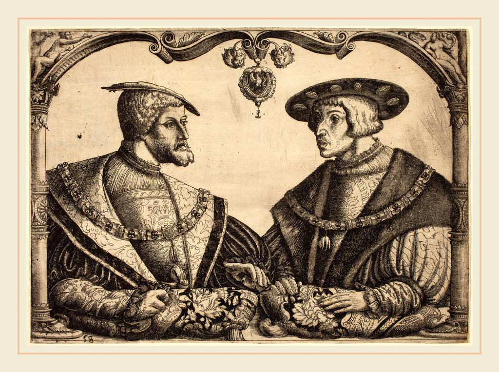 Detail of Emperors Charles V and Ferdinand I by Christoph Bockstorfer