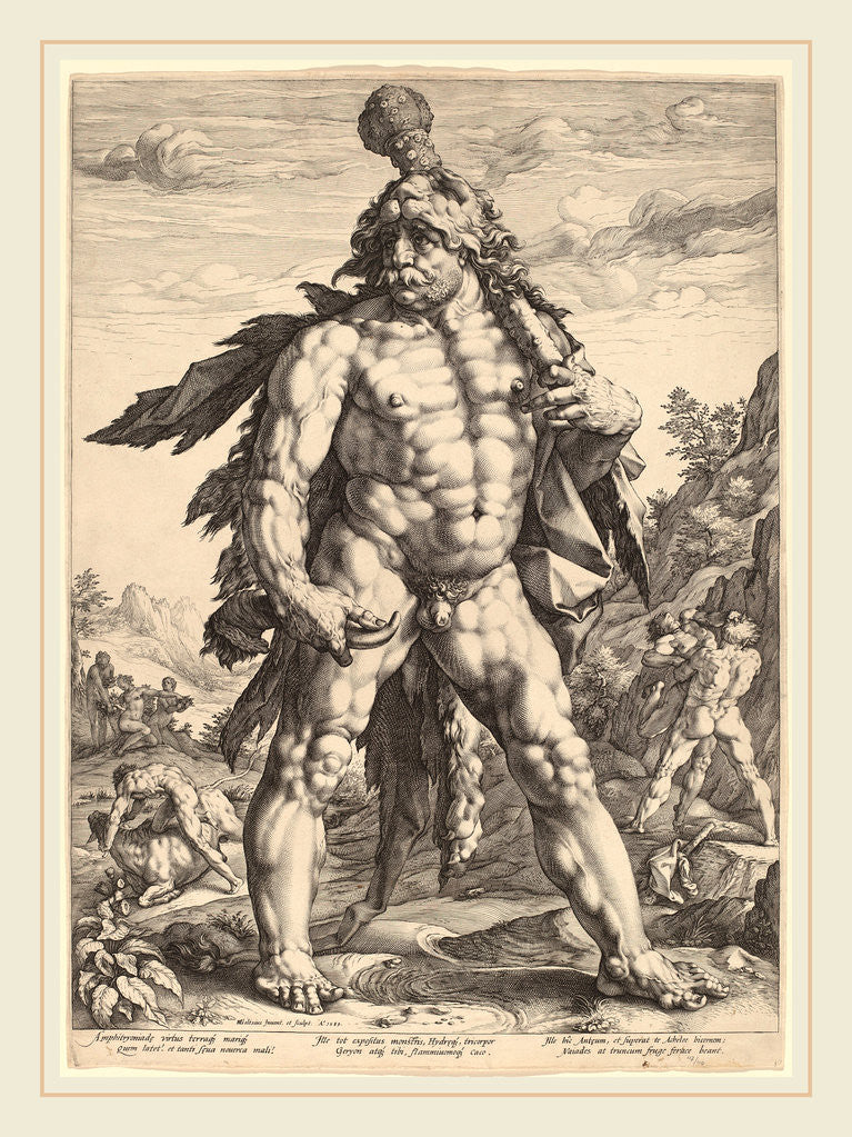 Detail of The Great Hercules, 1589 by Hendrik Goltzius