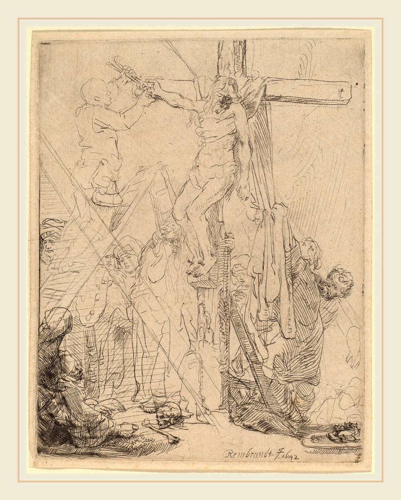 Detail of The Descent from the Cross: a Sketch, 1642 by Rembrandt van Rijn